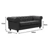 074-000058 Incredible двосед Chesterfield антик кафеава ткаенина