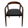 382-000006 Hogie фотелја кафеаво дрво со PU перница црна