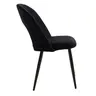 101-000003 Столица Jonah 55x57x85см – црна велур / црни метални ногарки