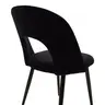 101-000003 Столица Jonah 55x57x85см – црна велур / црни метални ногарки