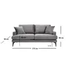 560ARE1506 Софа Papira 2 Seater - Grey