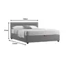 006-000050 Дупли кревет Molito Тапациран во светло сива боја со складирање 160x200cm