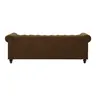 074-000057 Incredible тросед Chesterfield антик кафеава ткаенина