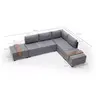 825BLC1003 Софа Fly Corner Sofa Bed Right- Grey