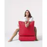 248FRN1210 Bean Bag Siesta Sofa Bed Pouf - Red