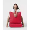 248FRN1210 Bean Bag Siesta Sofa Bed Pouf - Red