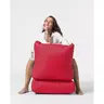 248FRN1210 Bean Bag Siesta Sofa Bed Pouf - Red