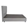 322-000020 Дупли кревет Tito со простор за складирање Тапациран boucle во светло сива нијанса 160x200cm