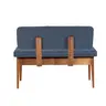 869VEL5139 Софи и гарнитури Vina Bank Dark Blue, Walnut