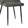 292-000046 Стол Azori кадифе темно сиво-црно метални ногарки 49x55x85cm