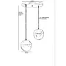 941RTN1221 Лустер Küre 2 Li Tepsili Eskitme Beyaz Camlı Sarkıt