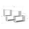 854KLN1709 Ѕидна полица Ayder - Anthracite, White