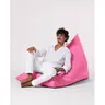 248FRN1196 Bean Bag Pyramid Big Bed Pouf - Pink