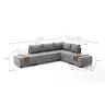 825BLC1004 Софа Fly Corner Sofa Bed Right- Brown