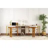 241NRD1107 Биро Twin Study Desk - Travertine, Gold