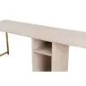 241NRD1107 Биро Twin Study Desk - Travertine, Gold