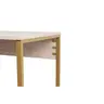 241NRD1107 Биро Twin Study Desk - Travertine, Gold