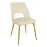 357-000002 Murde chair беж сомотска ткаенина и метални ногарки во природна нијанса 48.5x61x89cm