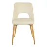 357-000002 Murde chair беж сомотска ткаенина и метални ногарки во природна нијанса 48.5x61x89cm