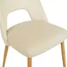 357-000002 Murde chair беж сомотска ткаенина и метални ногарки во природна нијанса 48.5x61x89cm
