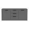 361-000072 Doha комода во темно сива боја 180x45x80.5cm