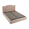 347-000014 Дупли кревет со простор за складирање Majore беж Тапациран 160x200cm