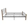 330-000019 Кревет кралица Mandy орев боја дрво-црн метал 150x200cm