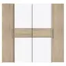 318-000002 Плакар Closet 4 врати сонома Бела Меламин200x61.5x190.5cm