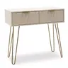 066-000008 Конзола Isla во бела боја - златна боја 80x39x74cm
