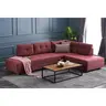 825BLC1185 Софа Manama Corner Sofa Bed Right - Claret Red
