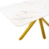 029-000089 Трпезариска маса Paris glass marble pattern-golden