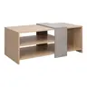 225-000065 Клуб маса Cozeto Coffee Table природна/сив цемент 100x53x41.5см