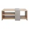 225-000065 Клуб маса Cozeto Coffee Table природна/сив цемент 100x53x41.5см