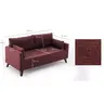 825BLC1516 Софа Bella Sofa For 3 Pr - Claret Red