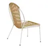 152-000043 Dapper chair метал бела природна 64.5x74.5x76cm