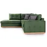 168-000018 Boston аголна софа десен агол темно зелена-темно сива