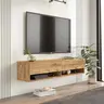 176-000063 ТВ комода Roscoe ѕиден модел во боја сонома 140x31,6x29,6 cm