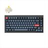 KEYBOARD WIRELESS MECHANICAL KEYCHRON V1 Max 75%, QMK/VIA, HS, RGB, Gateron Jupiter Banana switch, OSA PBT, Carbon Black (Non-Transparent), w/knob, V1M-D4