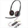HEADPHONES HP POLY Blackwire 3220 UC w/microphone, 8X228AA, USB-C/A