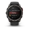 GARMIN Fenix 8 Pro – 51 mm, MicroLED Sapphire, Carbon Gray DLC Titanium, Black/Pebble Gray Silicone Band, 010-03380-01