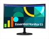 MONITOR 24" SAMSUNG Essential S3 S24D364GAU Curved, 1920x1080 VA, VGA, HDMI, 100Hz, Black