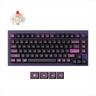 KEYBOARD MECHANICAL KEYCHRON Q1 MAX ALUMINIUM HS RGB LED 75% Gateron Jupiter RED switch,Multi-Device (Wired,2.4Ghz,BT), PURPLE, Q1M-V1
