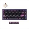 KEYBOARD MECHANICAL KEYCHRON Q1 MAX ALUMINIUM HS RGB LED 75% Gateron Jupiter BROWN switch,Multi-Device (Wired,2.4Ghz,BT), PURPLE, w/knob, Q1M-V3