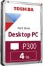 HDD 3,5" 4TB TOSHIBA P300 RED 5400RPM 128MB SATAIII HDWD240UZSVA