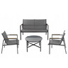 VERANO Lounge сет TX-F005A – 2 столици + двосед + кружна маса (Ф65×40 cm)