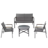 VERANO Lounge сет TX-F005A – 2 столици + двосед + кружна маса (Ф65×40 cm)