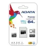 AData Micro SD Card 64GB + SD adapter AUSDX64GUICL10A1-RA1/ class 10