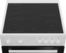 Beko FBS 67000 WD шпорет, 73L, A, 4 стаклокерамички зони, Steamshine