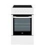 Beko FSS57100GW шпорет, 50cm, керамичка плотна, 60l рерна, бел