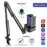 MICROPHONE FIFINE A8T RGB, w/ARM, USB Type-C, 2.0m cable, Black, A8T